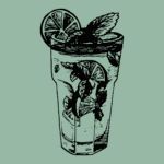 mint cocktail with lime
