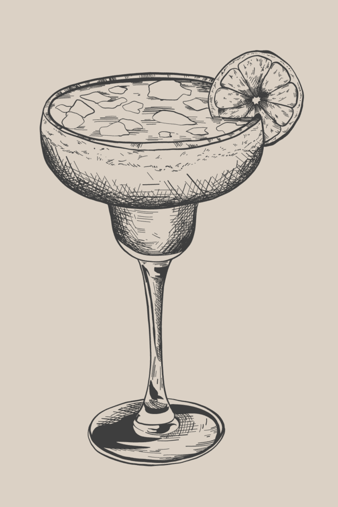 margarita in a classic margarita glass