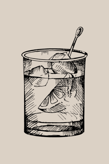 a cocktail in a rocks glass